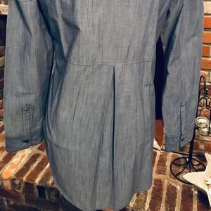 NORTH FACE Ladies Denim-Blue Tailored Blouse